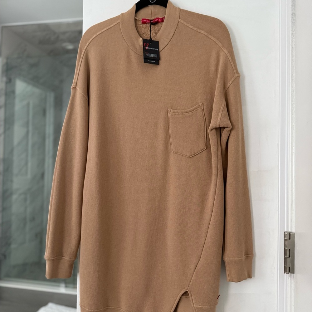 Women's Tan Crew Neck Sweater